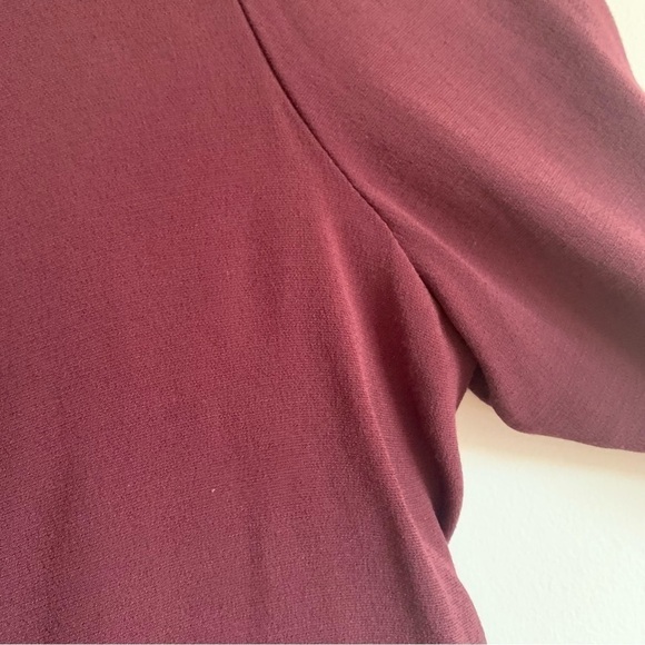 THE Kooples Crepe Viscose Shift Dress in Wine Color Size L - Picture 9 of 16